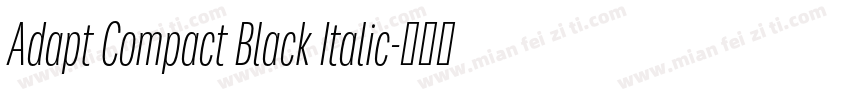 Adapt Compact Black Italic字体转换